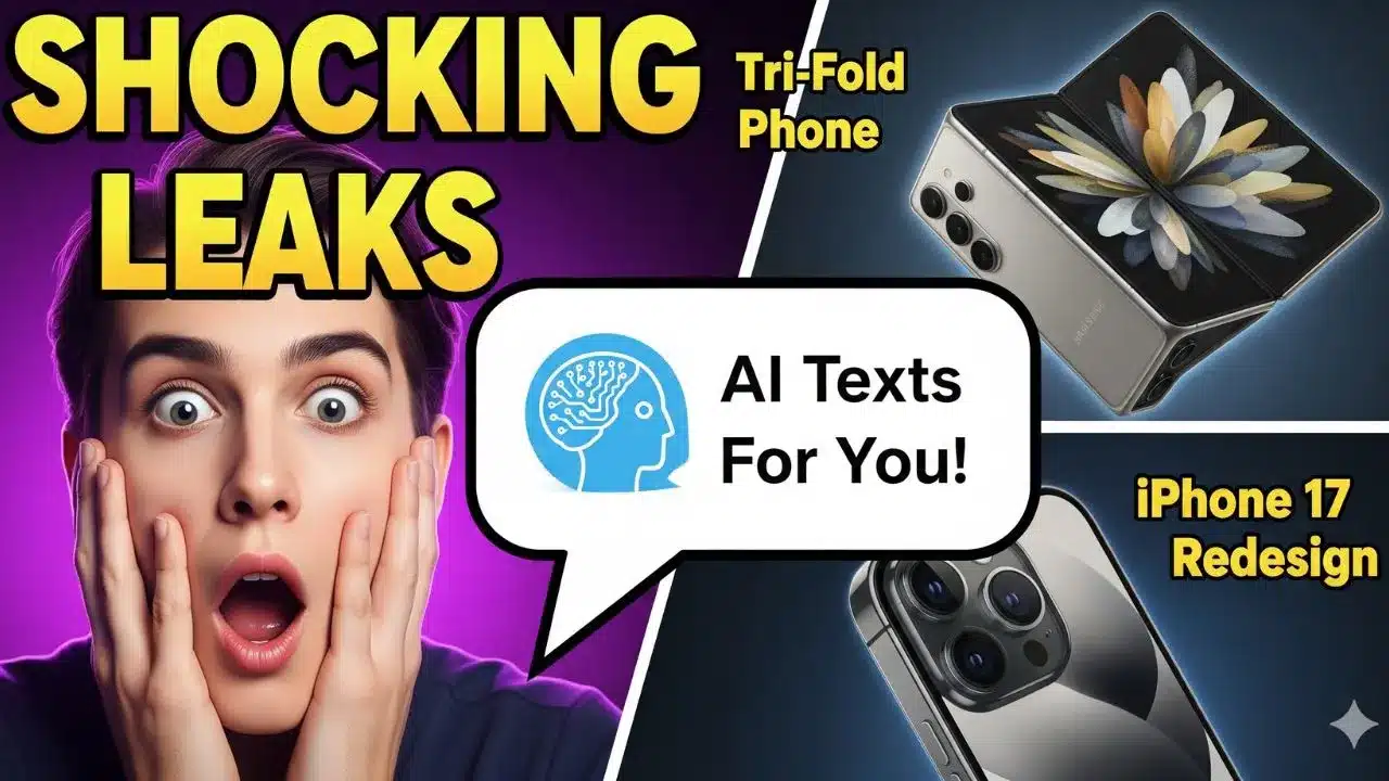 Leaked: Samsung's Wild Tri-Fold Phone, Apple's Shocking iPhone 17 Redesign, and the AI That Now Texts For You | Latest Tech News